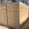 Urban Square Timber Clad Cycle Shelter with Integrated Drainage